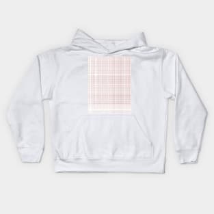 Modern Thin Red Lines Grid Kids Hoodie